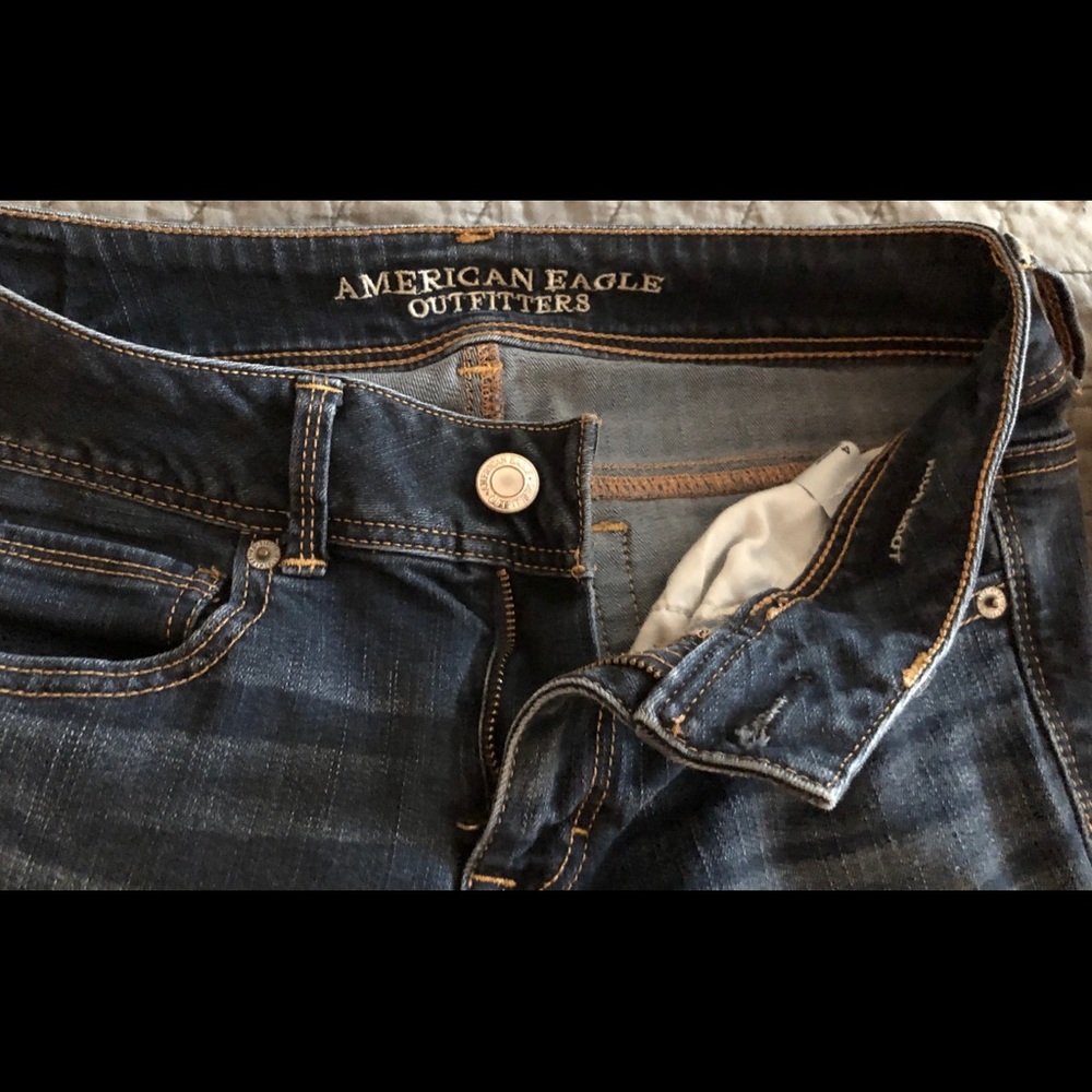 American Eagle kick boot jeans.
